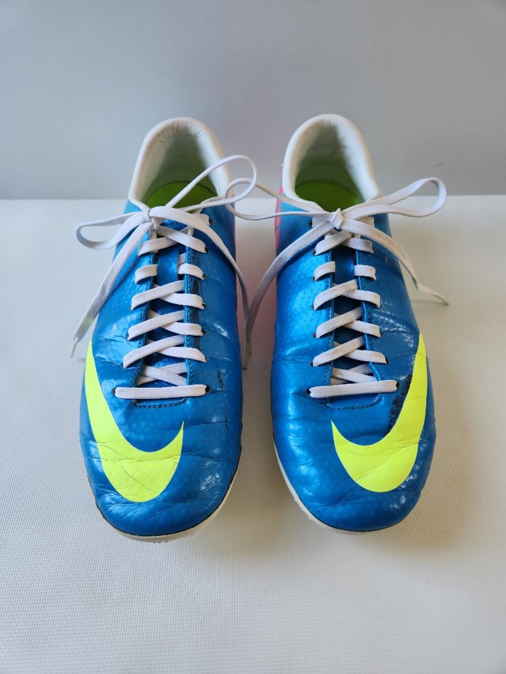 Nike Mercurial Soccer Cleats Blue Volt Pink Men’s US 6 Neptune 2012